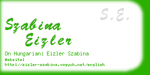 szabina eizler business card